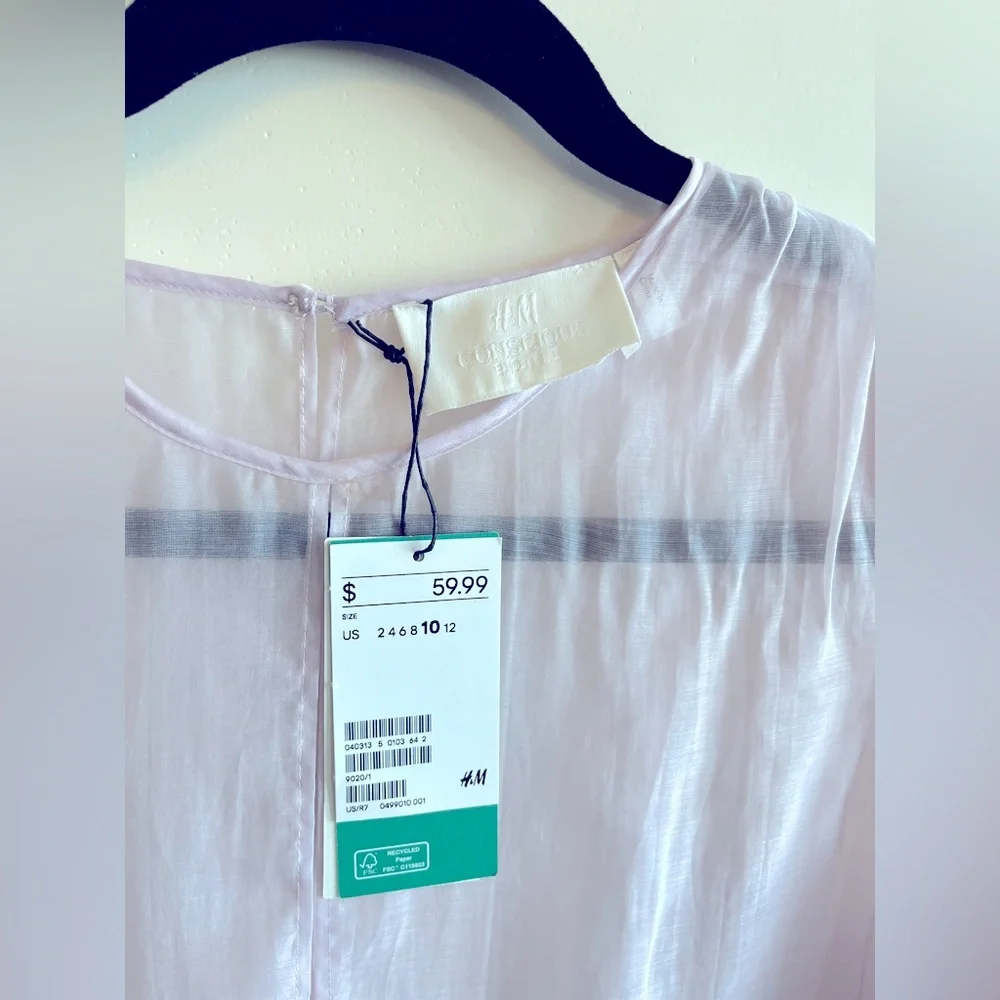 H&M NWT Conscious Blouse, US 10 - Picture 4 of 6